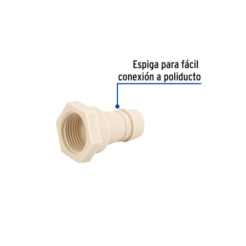 Adaptador inserción rosca interior de 1x1', FOSET | CM-603 | 48582