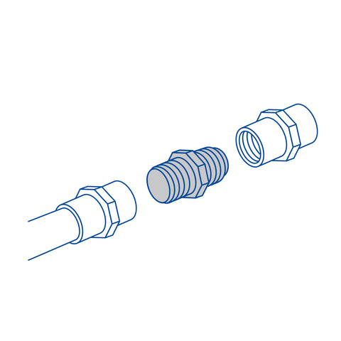 Niple corrido 1/2' de polipropileno, FOSET | CM-471 | 48583