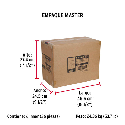 Rodaja de polietileno 2-1/2 placa giratoria con balero FIERO | RO-224 | 48627