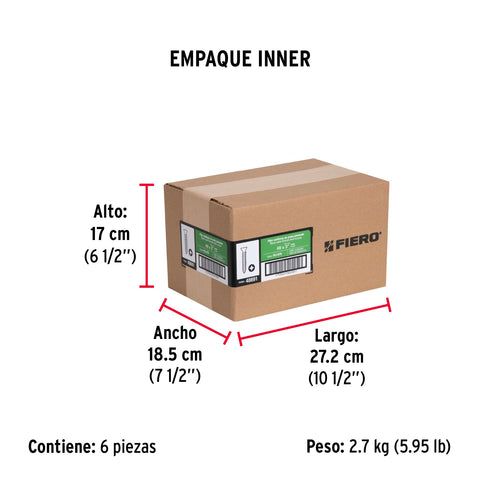 Bolsa con 100 pijas #8 x 3' multiusos, FIERO | PIJ-875 | 48691