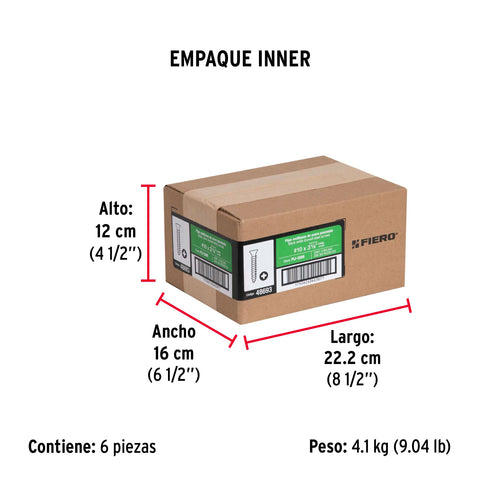 Bolsa con 100 pijas #10 x 3-1/2' multiusos, FIERO | PIJ-1089 | 48693
