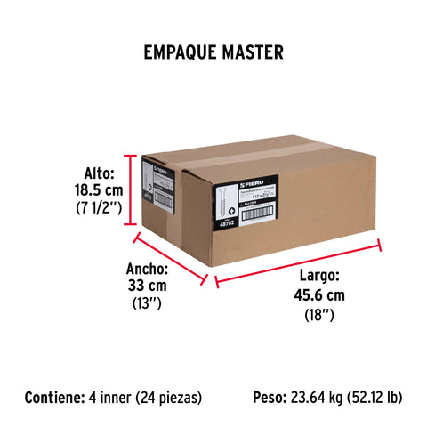 Bolsa con 100 pijas #12 x 3-1/2' multiusos, FIERO | PIJ-1289 | 48702