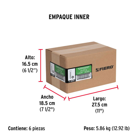 Bolsa con 100 pijas #14 x 3' multiusos, FIERO | PIJ-1475 | 48707
