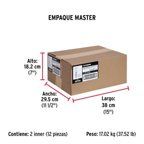Bolsa con 100 pijas #14 x 4' multiusos, FIERO | PIJ-14102 | 48709