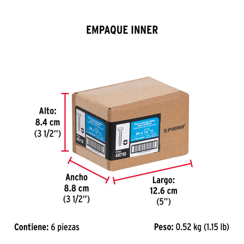 Bolsa con 200 pijas para lámina, #4 x 1/4', FIERO | PILA-4X1/4 | 48710