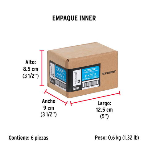 Bolsa con 200 pijas para lámina, #4 x 3/8', FIERO | PILA-4X3/8 | 48711