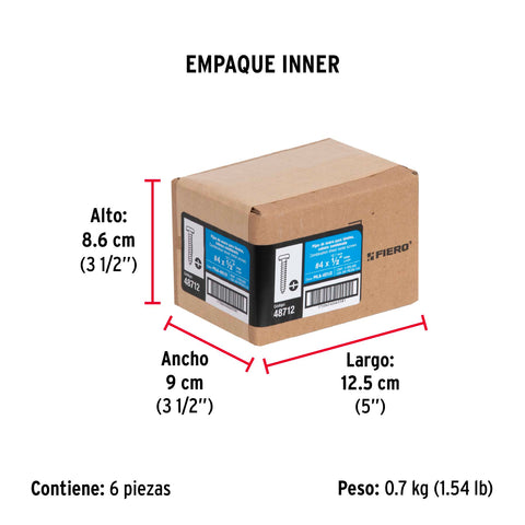 Bolsa con 200 pijas para lámina, #4 x 1/2', FIERO | PILA-4X1/2 | 48712