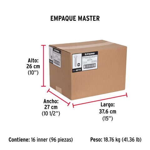 Bolsa con 200 pijas para lámina, #4 x 1', FIERO | PILA-4X1 | 48715