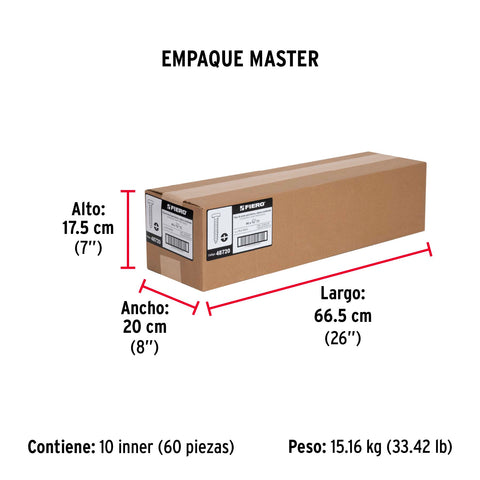 Bolsa con 200 pijas para lámina, #6 x 3/4', FIERO | PILA-6X3/4 | 48720