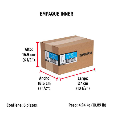 Bolsa con 150 pijas para lámina, #8 x 3', FIERO | PILA-8X3 | 48725