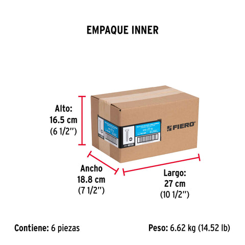 Bolsa con 150 pijas para lámina, #10 x 3', FIERO | PILA-10X3 | 48728