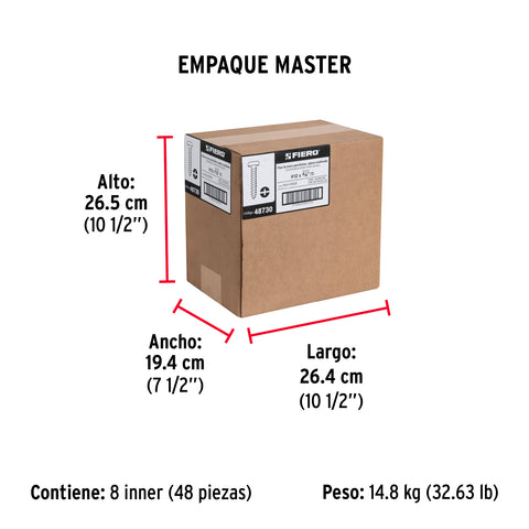 Bolsa con 100 pijas para lámina, #12 x 5/8', FIERO | PILA-12X5/8 | 48730