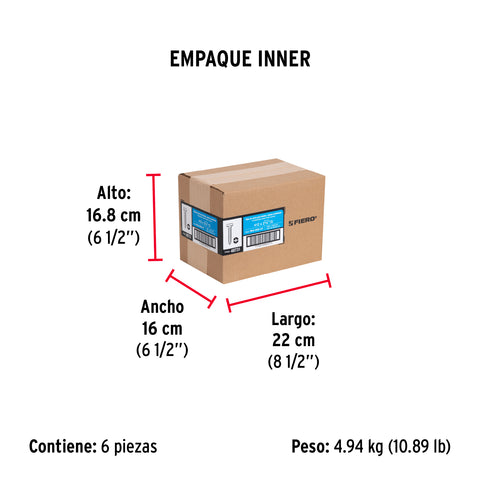 Bolsa con 100 pijas para lámina, #12 x 2-1/2', FIERO | PILA-12X2-1/2 | 48731
