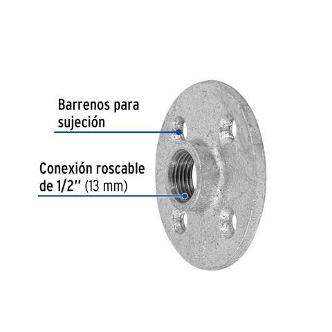 Brida de acero galvanizado de 1/2', FOSET | CG-601 | 48737