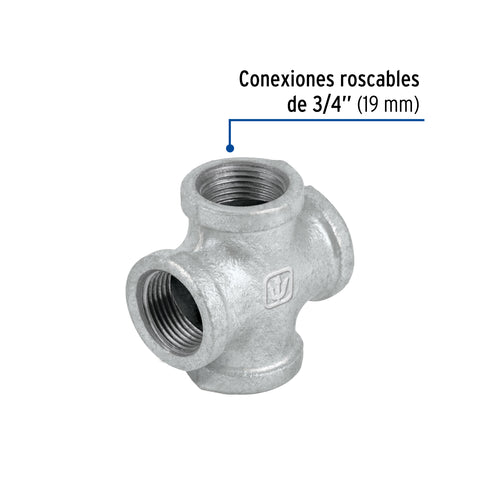 Cruz de acero galvanizado 3/4', FOSET | CG-522 | 48744