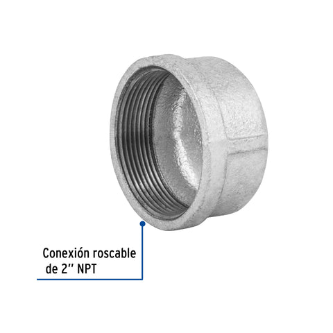 Tapón hembra 2' de acero galvanizado, FOSET | CG-306 | 48788