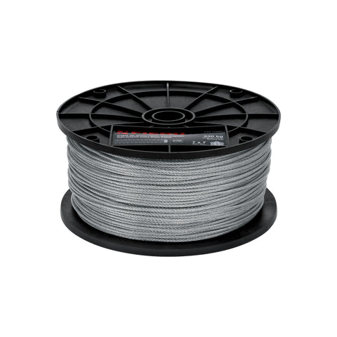 Metro de cable rígido 3/32' de acero 7x7 hilos, 300 m, FIERO | CAB-3/32R3 | 48796