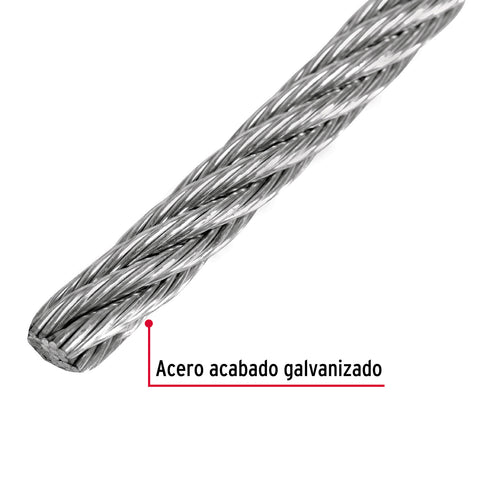 Metro de cable flexible 3/32' de acero 7x19 hilos, 300 m | CAB-3/32F3 | 48800