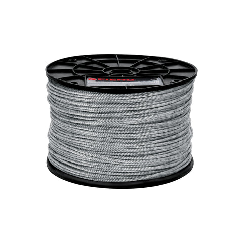 Metro de cable flexible 1/8' de acero 7x19 hilos, 300 m | CAB-1/8F3 | 48801