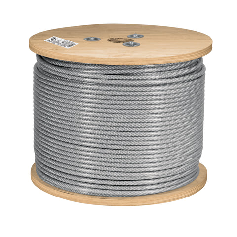 Metro cable flexible 3/16' acero 7x19 recubierto PVC, 300 m | CAB-3/16FX3 | 48811