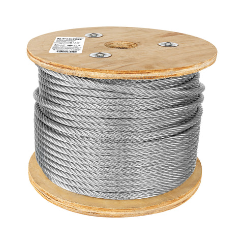 Metro de cable flexible 3/8' de acero 7x19 hilos, 75 m | CAB-3/8F | 48817