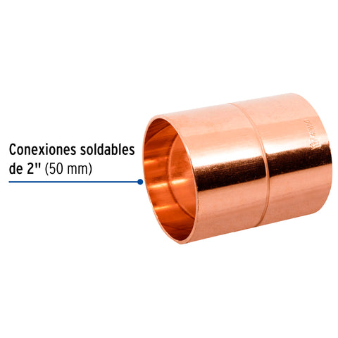 Cople de cobre 2', con ranura, FOSET | CC-266 | 48850