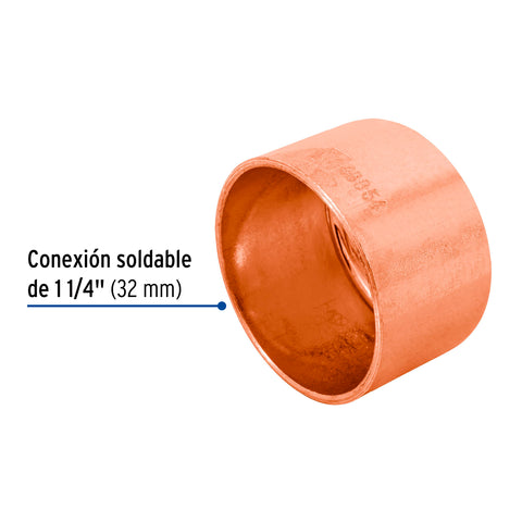 Tapón capa de cobre 1-1/4', FOSET | CC-364 | 48854