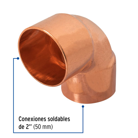Codo 90° de cobre de 2', FOSET | CC-566 | 48859