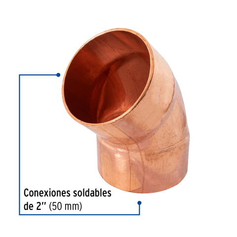 Codo 45° de cobre 2', FOSET | CC-866 | 48862