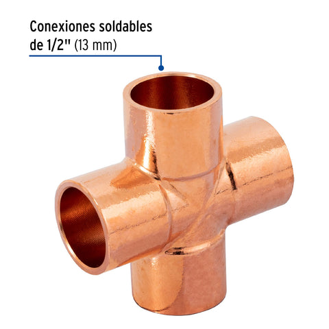 Cruz sencilla de cobre 1/2', FOSET | CC-771 | 48889