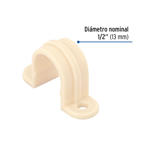 Abrazadera tipo 'U' de CPVC de 1/2', FOSET | CPVC-401 | 48917