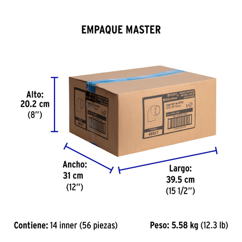 Codo 90° de CPVC de 1-1/2', FOSET | CPVC-565 | 48927