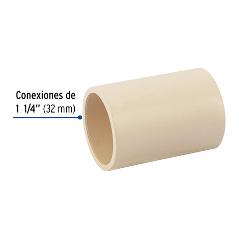 Cople de CPVC de 1-1/4', FOSET | CPVC-264 | 48932