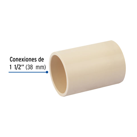 Cople de CPVC de 1-1/2', FOSET | CPVC-265 | 48933
