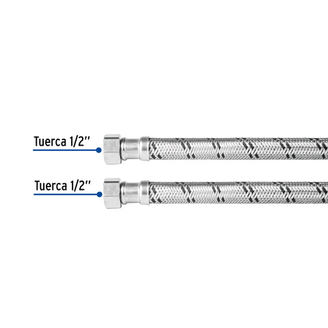 Manguera para boiler, acero inox, 1/2'x1/2', 40 cm, FOSET | FBO-2240X | 48964