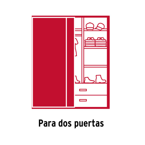Sistema corredizo para riel superior de clóset, HERMEX | SC-01 | 48970