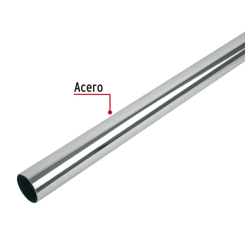 Tubo redondo para clóset, 3.0 m, acero cromado, HERMEX | TR-530 | 48974
