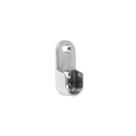 Brida niquelada para tubo ovalado de clóset, HERMEX | BTO-5 | 48978