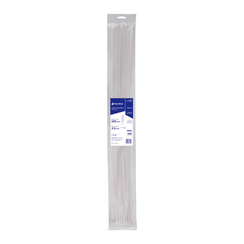 Bolsa con 25 cinchos plásticos 50 lb, 600x4.5 mm, naturales | CIN-5060 | 48980