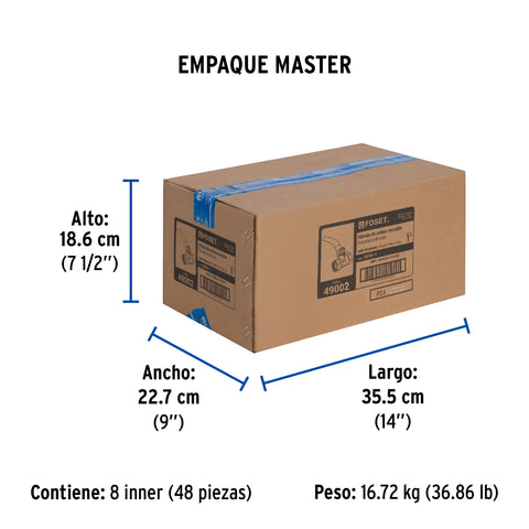 Válvula de esfera de latón, roscable 1', FOSET | ESRO-1 | 49002