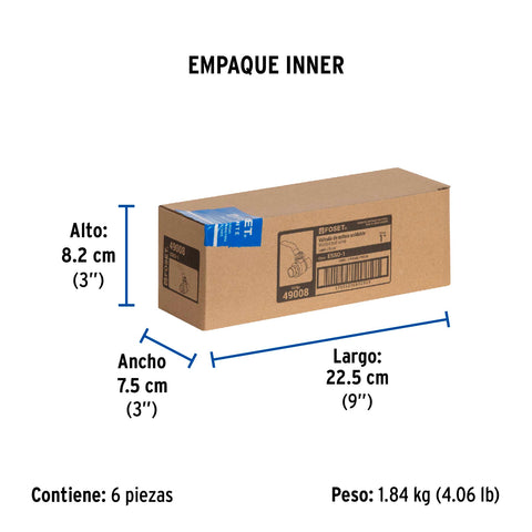 Válvula de esfera de latón, soldable 1', FOSET | ESSO-1 | 49008