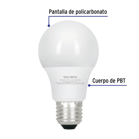 Lámpara LED tipo bulbo con 3 tonos de luz, blíster, Volteck | LED-603T | 49036