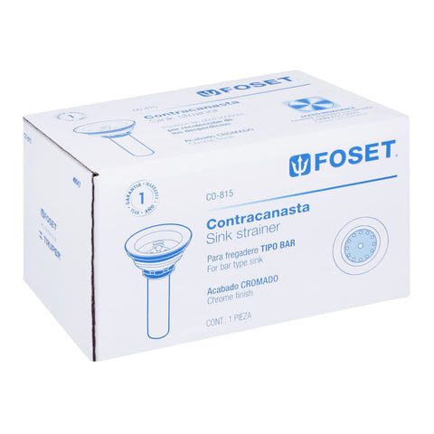 Contracanasta 2-1/2' inox, tipo bar, FOSET | CO-815 | 49043