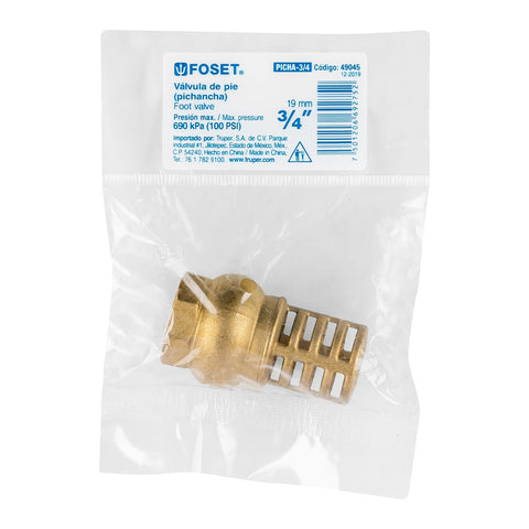 Pichancha con rejilla de latón 3/4', FOSET | PICHA-3/4 | 49045