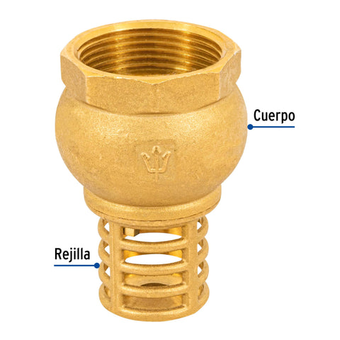 Pichancha con rejilla de latón 1-1/4', FOSET | PICHA-1-1/4 | 49047