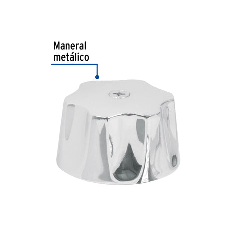 Maneral hexagonal metálico para lavabo y fregadero, BASIC | MM-100I | 49051