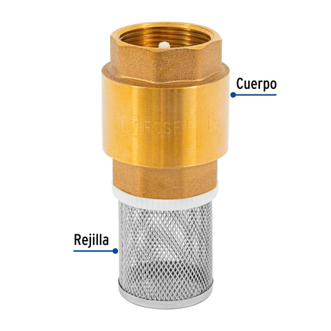 Pichancha con rejilla acero inoxidable 1-1/4', FOSET | PICHA-1-1/4X | 49057