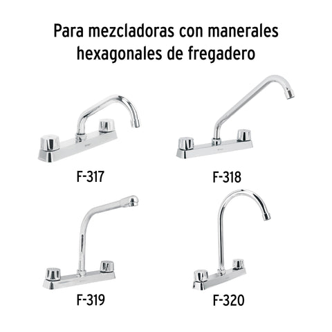 Bolsa con 2 cartuchos cerámicos para mezcladoras, FOSET | CARCE-1 | 49099