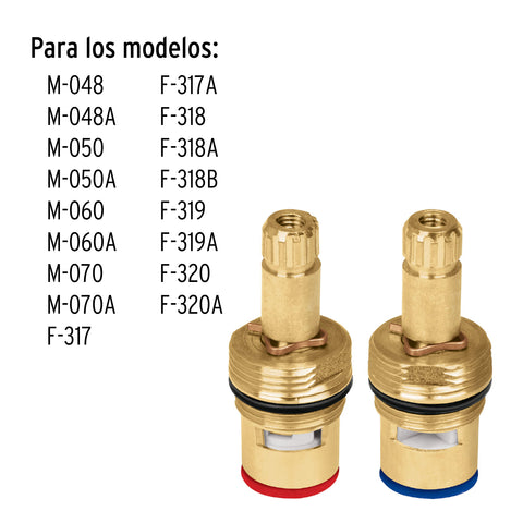 Bolsa con 2 cartuchos cerámicos para mezcladoras, FOSET | CARCE-1 | 49099