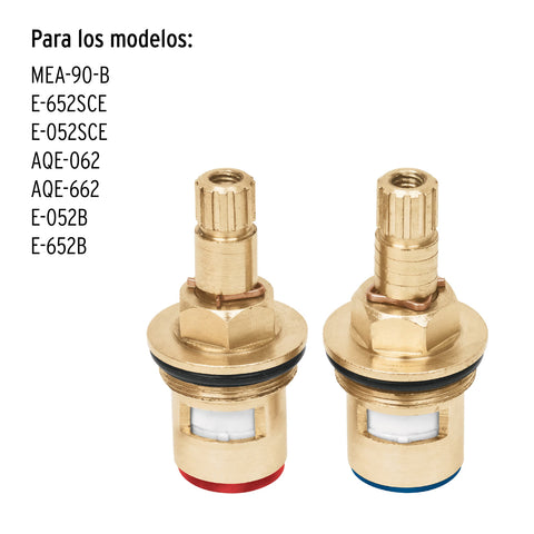 Bolsa con 2 cartuchos cerámicos para llaves de empotrar | CARCE-7 | 49102